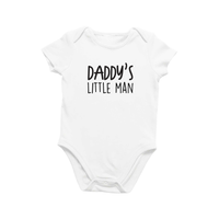 Onesie Organic Baby One Piece Short Sleeve Cute Trendy Minimal Handsome Bodysuit 0-12 Months - Daddy's Little Man