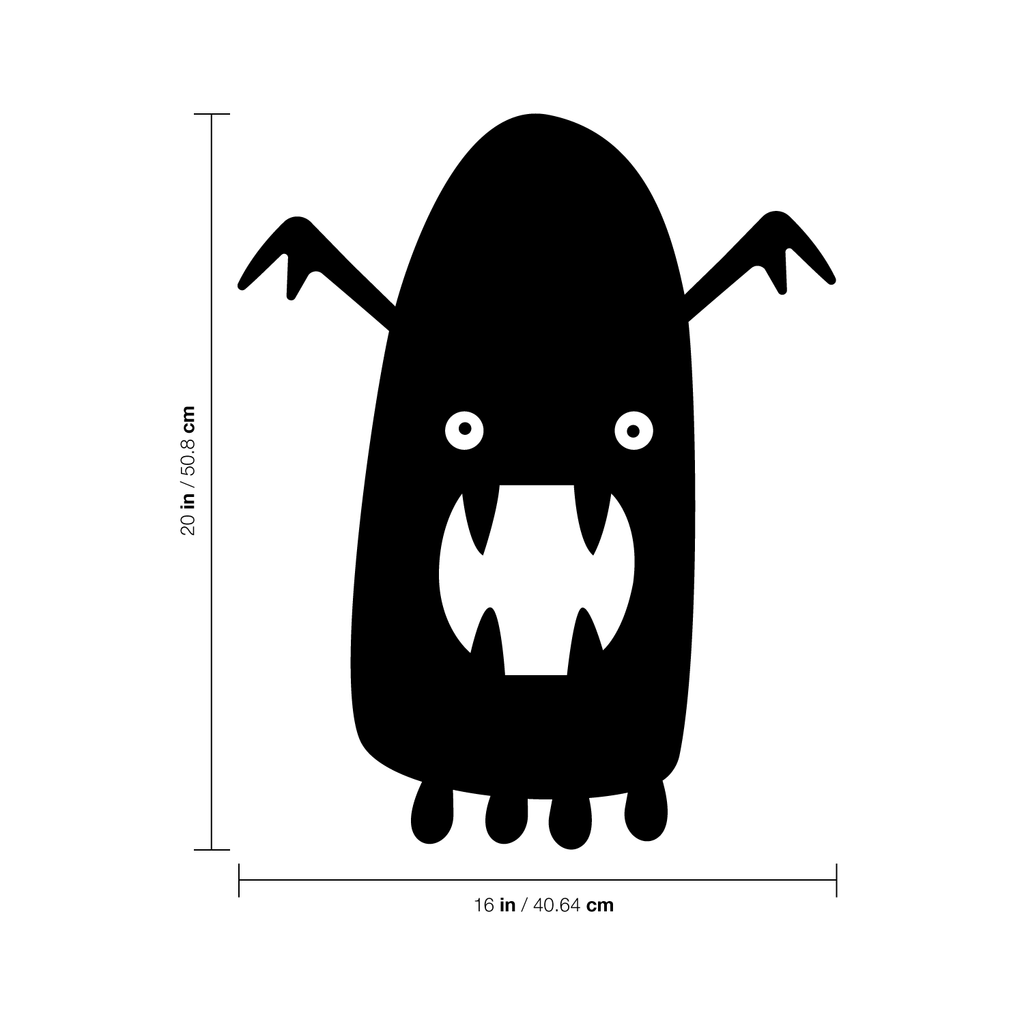 Vinyl Wall Art Decal - Halloween Monster - 20" x 16" - Cute Fun Halloween Seasonal Decoration Sticker - Kids Teens Adults Indoor Outdoor Wall Door Window Living Room Office Decor 660078120163