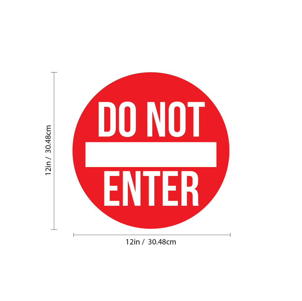 Vinyl Wall Art Decal - Do Not Enter Sign - 12" x 12" - Teen Boys Girls Bedroom Door Sticker Decals - Home Decor for Office Door Window Dorm Room 660078106549