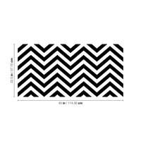 Vinyl Wall Art Decals - Chevron Stripes - 22.5" x 45"- Cool Adhesive Sticker Pattern for Home Office Bedroom Nursery Living Room Apartment - Lifestyle Minimalist Chic Decor 660078116098