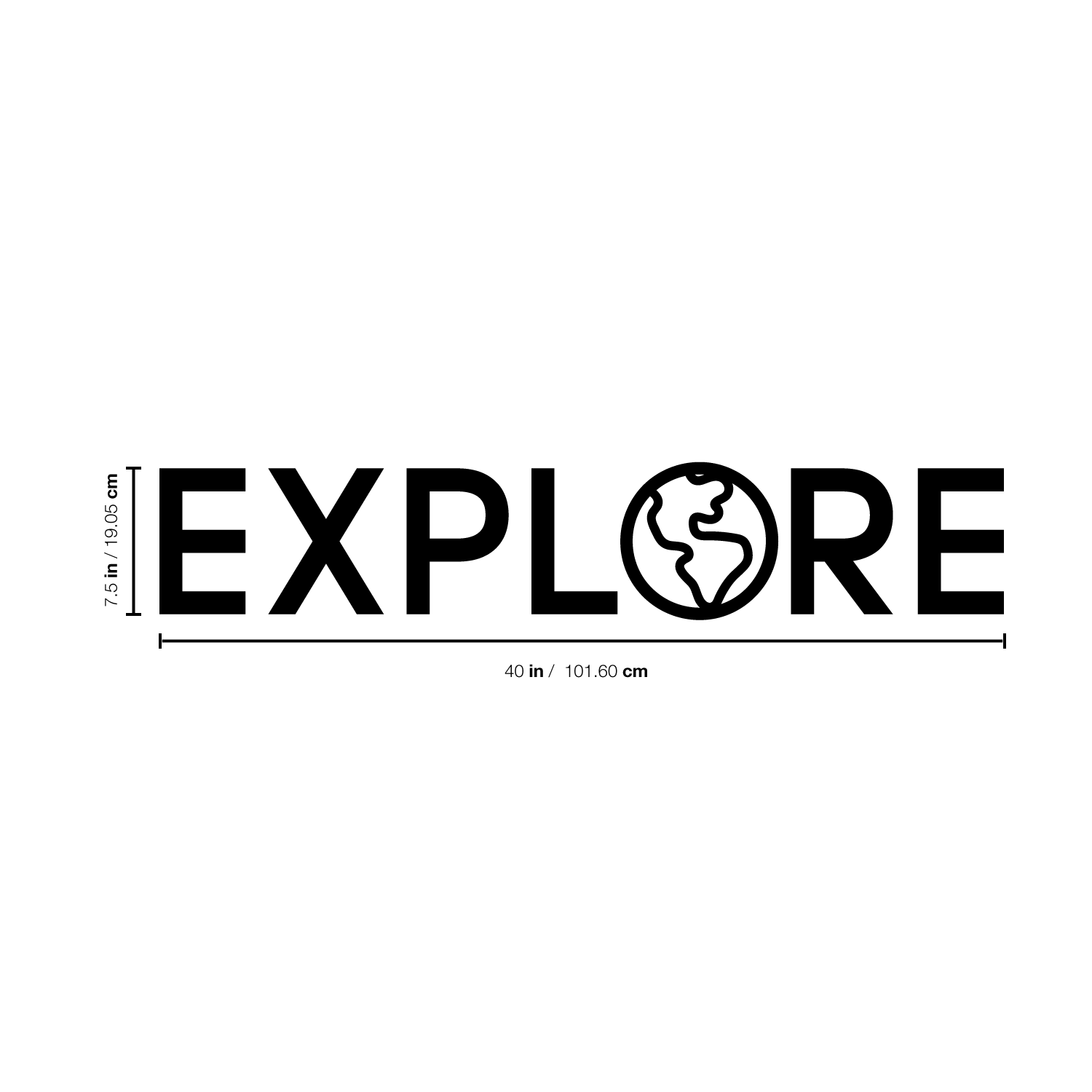 Explore - 7.5" X 40" - Modern Travel Trendy