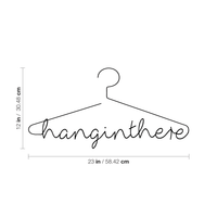 Hang in There - Inspirational Life Quotes - Wall Art Decal - 12" x 23" Decoration Vinyl Sticker - Bedroom Wall Decor - Apartment Wall Decoration - Closet Door Vinyl Signs 660078089279