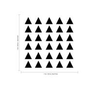 Set of 30 - Triangles Wall Decal Decor - 1.5" x 1.5" Each - Bedroom Living Room Wall Art Vinyl Stickers - Apartment Vinyl Decal