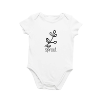 Onesie Organic Baby One Piece Short Sleeve Trendy Cute Sweet Minimal Bodysuit 0-12 Months - Sprout