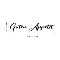 Vinyl Wall Art Decal - Guten Appetit - 7" x 36" - Modern Trendy Food Quote For Home Apartment Kitchen Living Room Dining Room Restaurant Bar Wedding Table Decoration Sticker