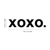 XOXO.- 12" x 2.5" - Cute Vinyl Wall Decal Sticker Art