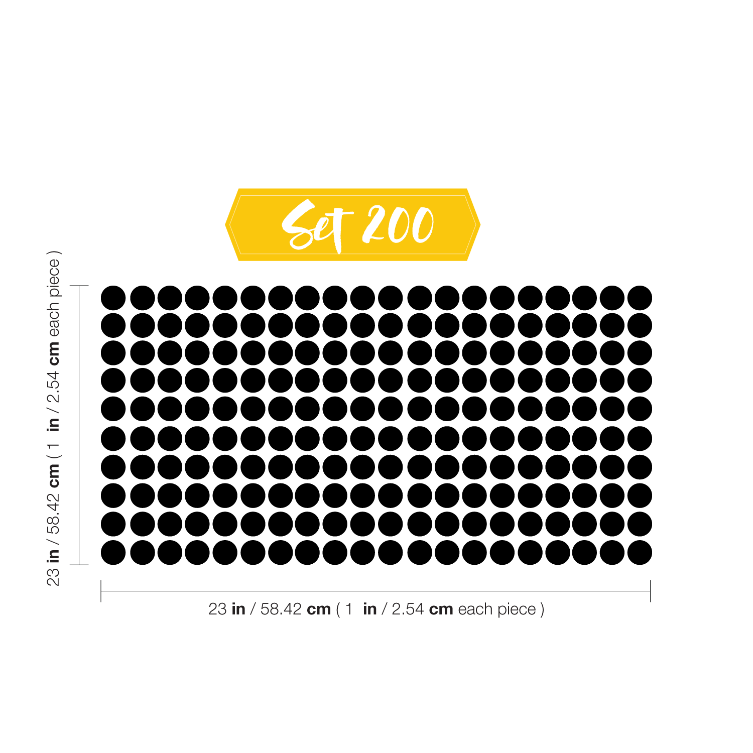 200 Pack Fun Polka Dots Pattern - Wall Art Decal - 1" x 1" - Bedroom Living Room Wall Art Decoration - Peel Off Vinyl Stickers- Apartment Decor - Mix & Match Colors! 660078089095