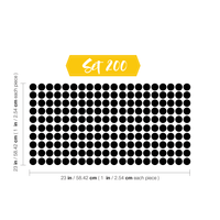 200 Pack Fun Polka Dots Pattern - Wall Art Decal - 1" x 1" - Bedroom Living Room Wall Art Decoration - Peel Off Vinyl Stickers- Apartment Decor - Mix & Match Colors! 660078089095