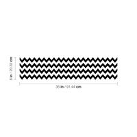Pack of 4 Chevron Pattern Stripes - Wall Art Decal - 8" x 36" - Bedroom Living Room Wall Decoration - Peel Off Vinyl Sticker - Apartment Decor - Trendy Wall Art 660078089507