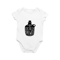 Onesie Organic Baby One Piece Short Sleeve Trendy Cute Funny Minimal Bodysuit 0-12 Months - Locally Brewed