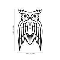 Wise Owl Wall Decoration - Wall Art Decal - Bird Vinyl Sticker - Living Room Wall Decor 660078080955