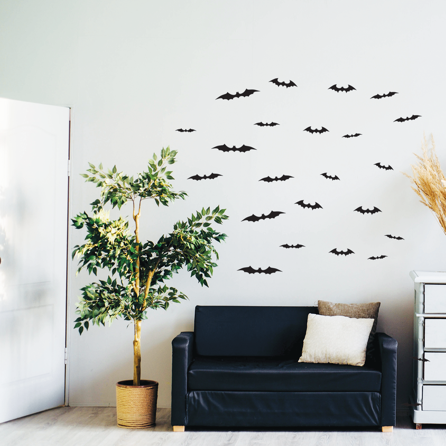 24 bat sets - 4.5 in to 9.5 in - Spooky Halloween decals