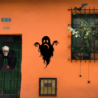 Vinyl Wall Art Decal - Sad Ghost - 27" x 20" - Fun Spooky Halloween Seasonal Movie Props Sticker - Kids Teens Adults Indoor Outdoor Wall Door Window Living Room Office Decor 660078119068