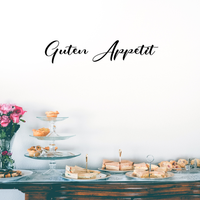 Vinyl Wall Art Decal - Guten Appetit - 7" x 36" - Modern Trendy Food Quote For Home Apartment Kitchen Living Room Dining Room Restaurant Bar Wedding Table Decoration Sticker