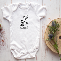 Onesie Organic Baby One Piece Short Sleeve Trendy Cute Sweet Minimal Bodysuit 0-12 Months - Sprout