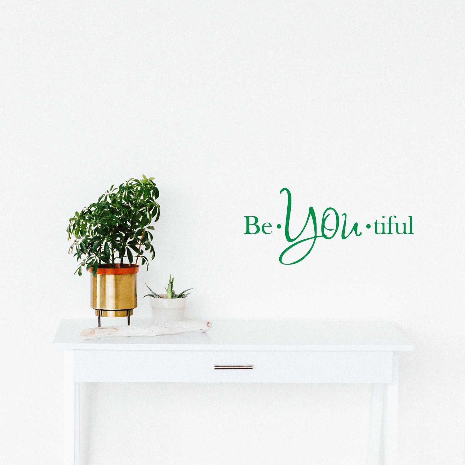Vinyl Wall Art Decal - Be-You-Tiful - 6" x 15" - Trendy Women's Inspirational Decoration Quote - Motivational Home Apartment Door Window Living Room Bedroom Mirror Fashion Sticker