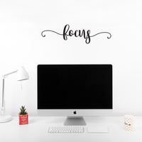 Pulse Vinyl Focus Inspirational Quote - Wall Art Decal 6" x 23" Home Decoration Wall Art - Bedroom Living Room Wall Decor - Trendy Wall Art 660078089460