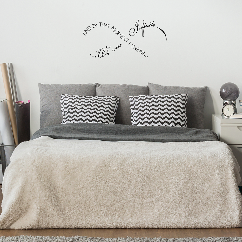 Printique And in that moment I swear we were infinite -  30" x 14" -  Infinity love Vinyl Wall Decal Sticker Art