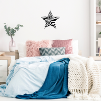 Zebra Print Star-  22" x 22"-  Wall Decal Sticker Art