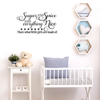 Sugar and Spice and Everything Nice.. Little Girls Cute Vinyl Wall Decal Sticker Art