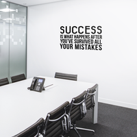 Vinyl Wall Art Decal - Success is What Happens After You've Survived All Your Mistakes - 23" x 40" - Positive Workplace Bedroom Apartment Decor - Motivational Home Living Room Office Decals 660078119525