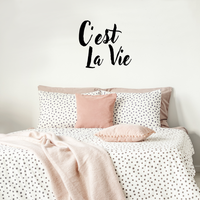 C'est La Vie - Inspirational Quotes Wall Art Vinyl Decal - 18" X 20" Decoration Vinyl Sticker - Motivational Wall Art Decal - Bedroom Living Room Decor - Trendy Wall Art - Chic French Home Decor 660078090961