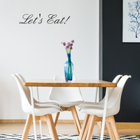 Let's Eat! - 23" x 5" - Kitchen Quotes Wall Art Vinyl Decal Decoration Vinyl Sticker - Motivational Wall Art Decal - Inspirational Kitchen Decor 660078090060