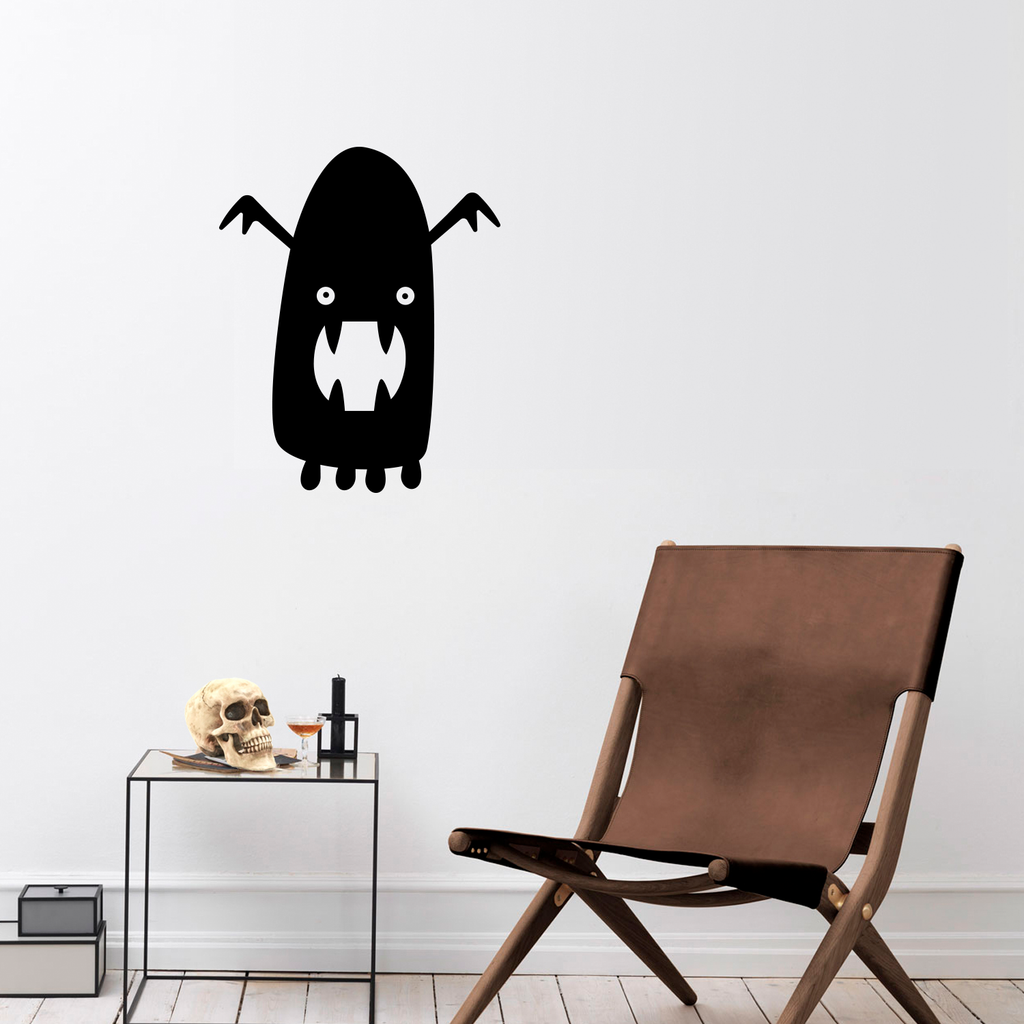 Vinyl Wall Art Decal - Halloween Monster - 20" x 16" - Cute Fun Halloween Seasonal Decoration Sticker - Kids Teens Adults Indoor Outdoor Wall Door Window Living Room Office Decor 660078120163