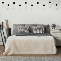 Set of 20 Vinyl Wall Art Decal - Square Patterns - 4.3" x 4.3" Each - Minimalist Vinyl Stickers for Home Apartment Bedroom - Cool Modern Decor for Living Room Workplace Use 660078113653