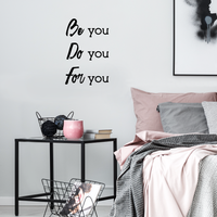 Vinyl Wall Art Decal - Be You Do You for You - 23" x 15" - Motivational Home Living Room Office Quote - Positive Modern Bedroom Dorm Room Apartment Indoor Outdoor Wall Decor 660078115954