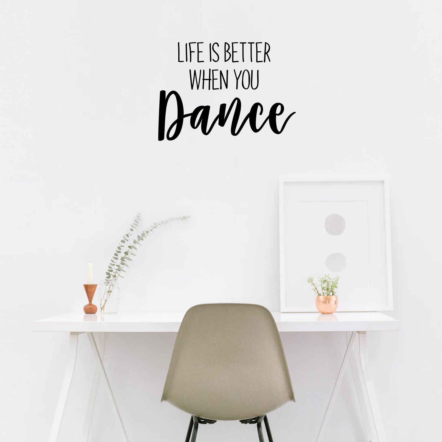 Vinyl Wall Art Decal - Life is Better When You Dance - 20" x 28" - Inspirational Home Living Room Bedroom Sticker Decor - Positive Office Workplace Peel and Stick Adhesive Decals 660078119266