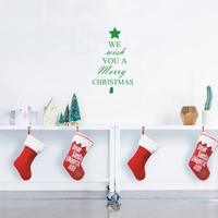 We Wish You A Merry Christmas -  23.5" x 34.47"- Cute Seasonal decal
