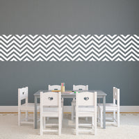 Vinyl Wall Art Decals - Chevron Stripes - 22.5" x 45"- Cool Adhesive Sticker Pattern for Home Office Bedroom Nursery Living Room Apartment - Lifestyle Minimalist Chic Decor 660078116098