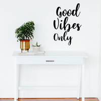 21" x 33"- Motivational Art Decal Cursive Get Good Vibes Only-  Wall Decoration Vinyl Sticker-