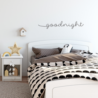 Goodnight Wish Quote Decor - Wall Art Decal - 8" x 45" Bedroom Wall Vinyl Sticker - Vinyl Lettering Wall Art 660078088920
