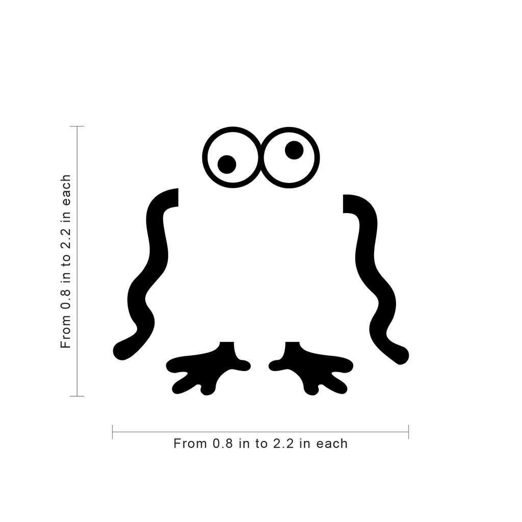 Little Silly Monster - 0.8" to 2.2" Each - Cute Monster for Kids Boy Girl Bedroom Decor for Light Switch