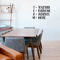 Together Everyone Achieves More - Team - Inspirational Wall Quotes - 30" x 23" - Wall Art Decal - Decoration Vinyl Sticker - Peel Off Stickers 660078089231