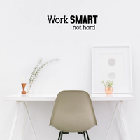 Vinyl Wall Art Decal - Work Smart Not Hard - 6.5" x 23" - Positive Modern Life Quotes for Business Workplace Bedroom Decoration - Motivational Wall Home Office Decor Stickers 660078119969