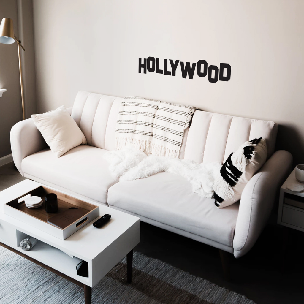 Pulse Vinyl Hollywood Sign- Wall Art Decal 6" x 30" Home Decoration Wall Art - Bedroom Living Room Wall Decor - Trendy Wall Art 660078089477
