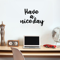 Vinyl Wall Art Decals - Have A Nice Day - 17" x 23" - Trendy Home Living Room Bedroom Workplace Decor Stickers - Modern Positive Quotes Apartment Work Office Adhesive Decals 660078119785