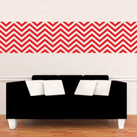 Vinyl Wall Art Decals - Chevron Stripes - 22.5" x 45"- Cool Adhesive Sticker Pattern for Home Office Bedroom Nursery Living Room Apartment - Lifestyle Minimalist Chic Decor 660078116098