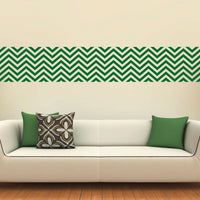 Vinyl Wall Art Decals - Chevron Stripes - 22.5" x 45"- Cool Adhesive Sticker Pattern for Home Office Bedroom Nursery Living Room Apartment - Lifestyle Minimalist Chic Decor 660078116098