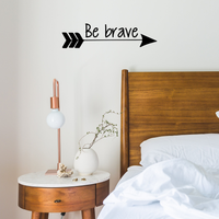 Vinyl Wall Art Decal - Be Brave - 6" x 23" - Home Office Living Room Motivational Life Quote - Positive Trendy Kids Teens Unisex Nursery Bedroom Dorm Room Wall Decor 660078115725
