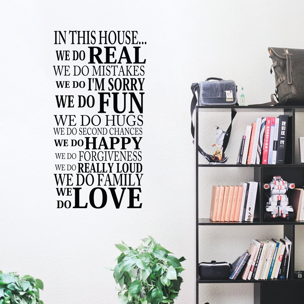 In This House.. - 22" x 42" - Family Rules Vinyl Wall Decal Sticker Art