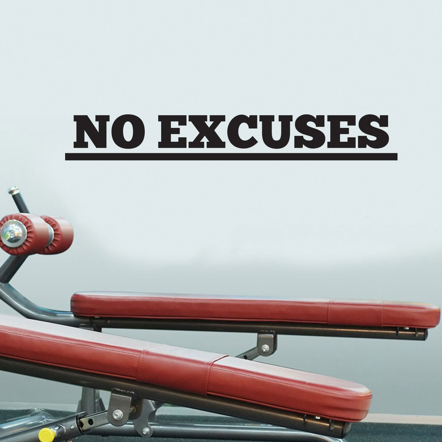 No Excuses Inspirational Quote - Wall Art Decal - 5" x 36" Decoration Vinyl Sticker - Life Quotes Vinyl Decal - Gym Wall Vinyl Sticker - Office Wall Decoration 660078089798