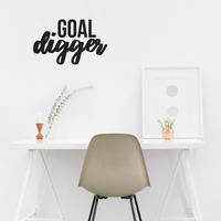Goal Digger Inspirational Women's Quotes - Wall Art Decal 14" x 23" Boss Girl Decoration Vinyl Sticker - Life Quotes Decal - Office Wall Decoration 660078088999