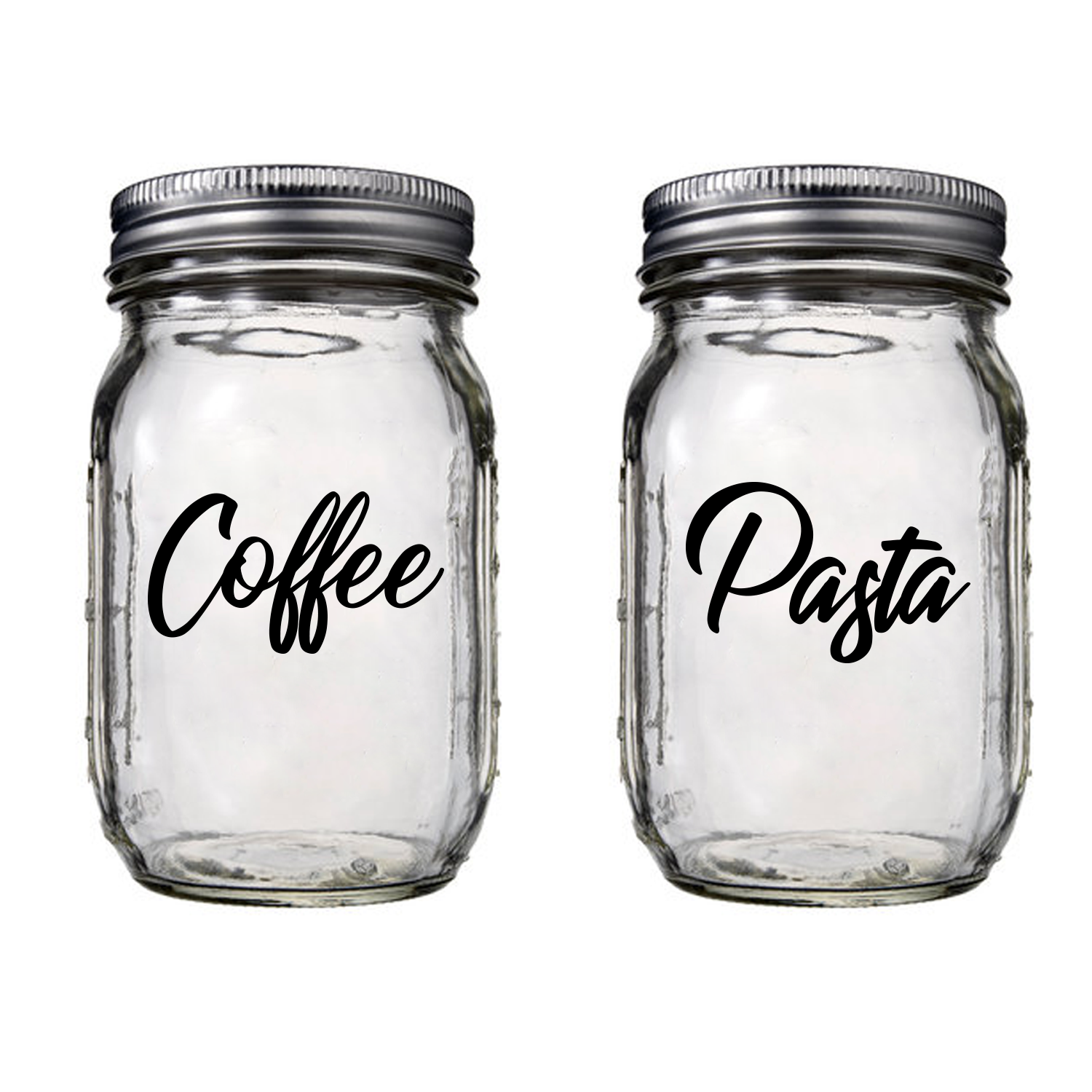 Storage Container Vinyl Labels Set of 10-2.5" to 7" Each - Kitchen Jars Containers Pantry Organization Labels - Modern Home Decor Peel Off Stickers