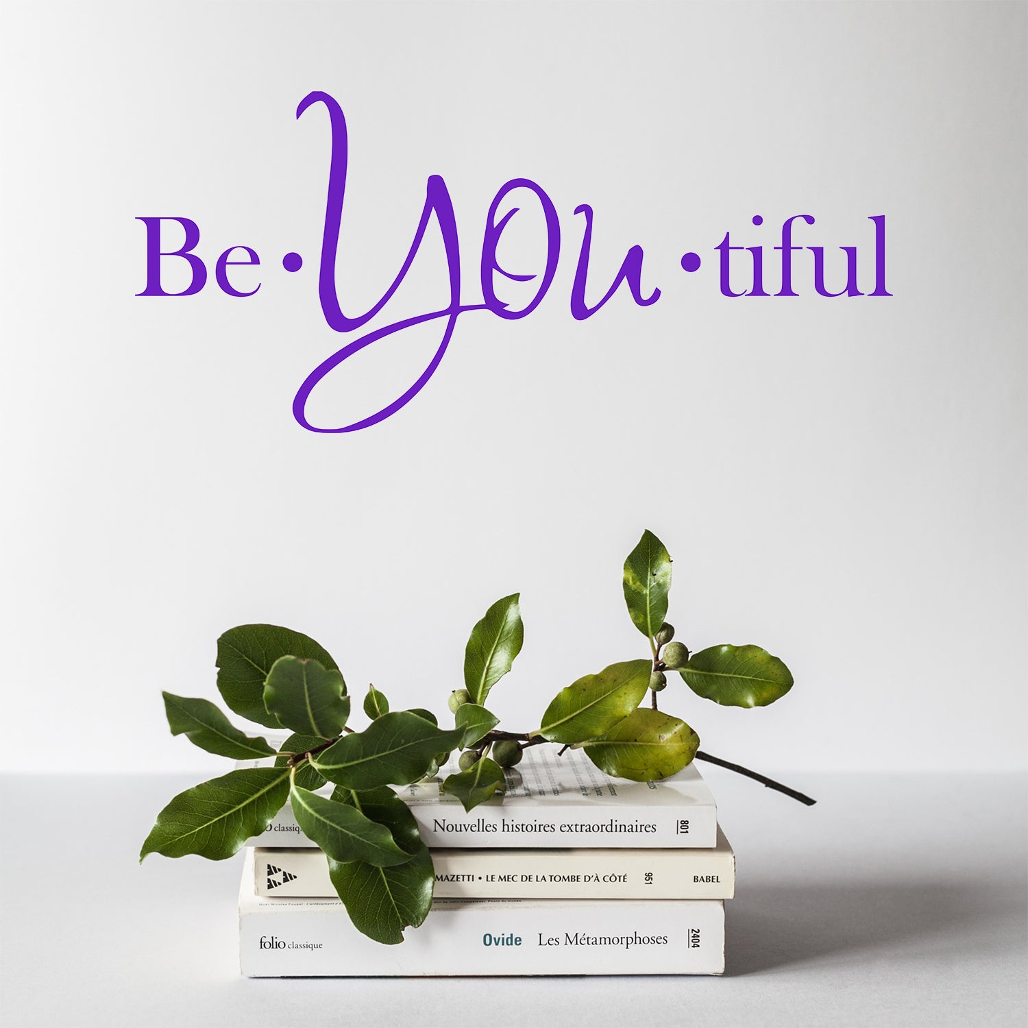 Vinyl Wall Art Decal - Be-You-Tiful - 6" x 15" - Trendy Women's Inspirational Decoration Quote - Motivational Home Apartment Door Window Living Room Bedroom Mirror Fashion Sticker
