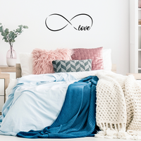 Love Infinity Symbol -  30" x 11" - Vinyl Wall Decal Sticker Art