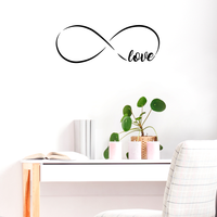 Love Infinity Symbol -  30" x 11" - Vinyl Wall Decal Sticker Art